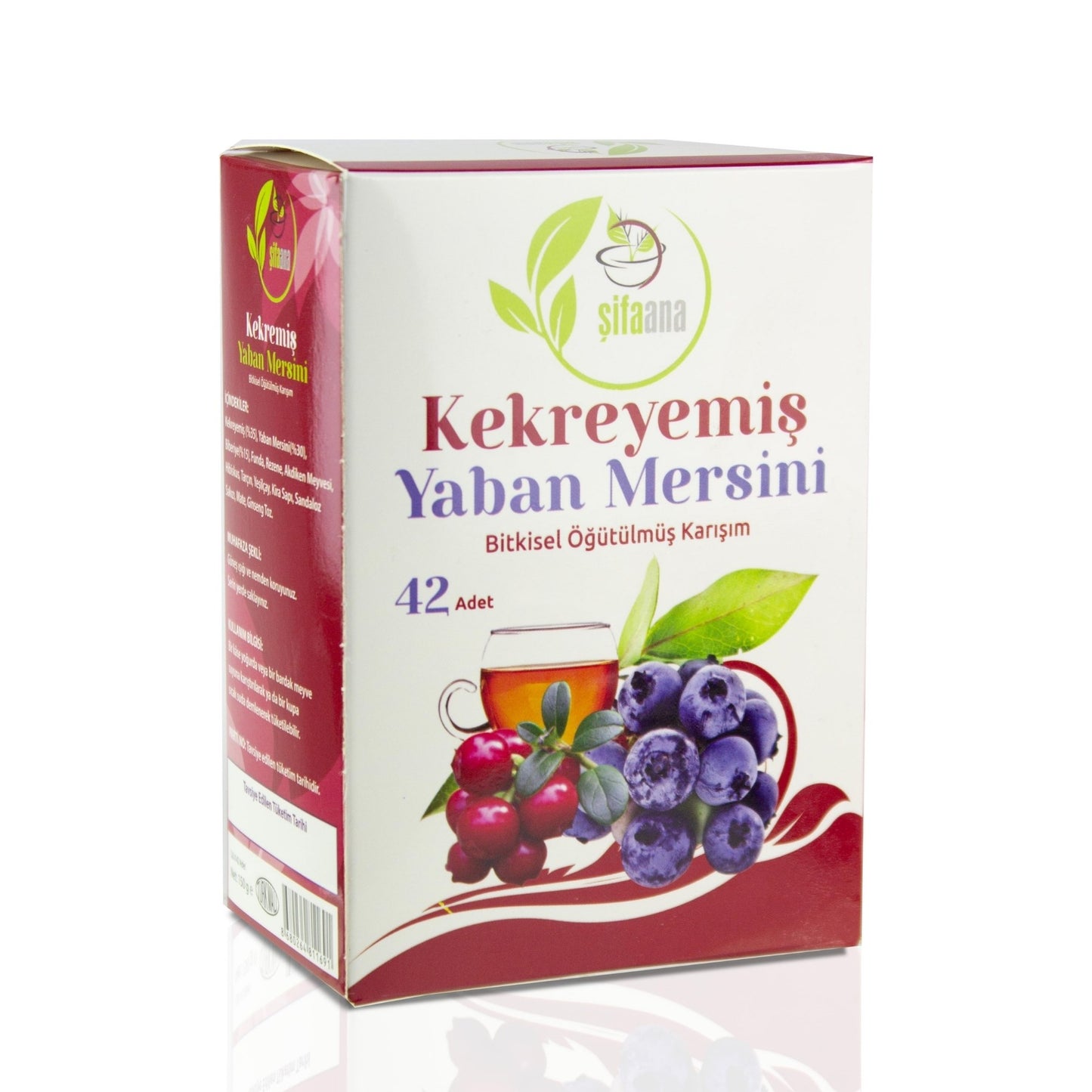 Kekreyemişli Yaban Mersinli Bitkisel Karışım 42 Stik Poşet