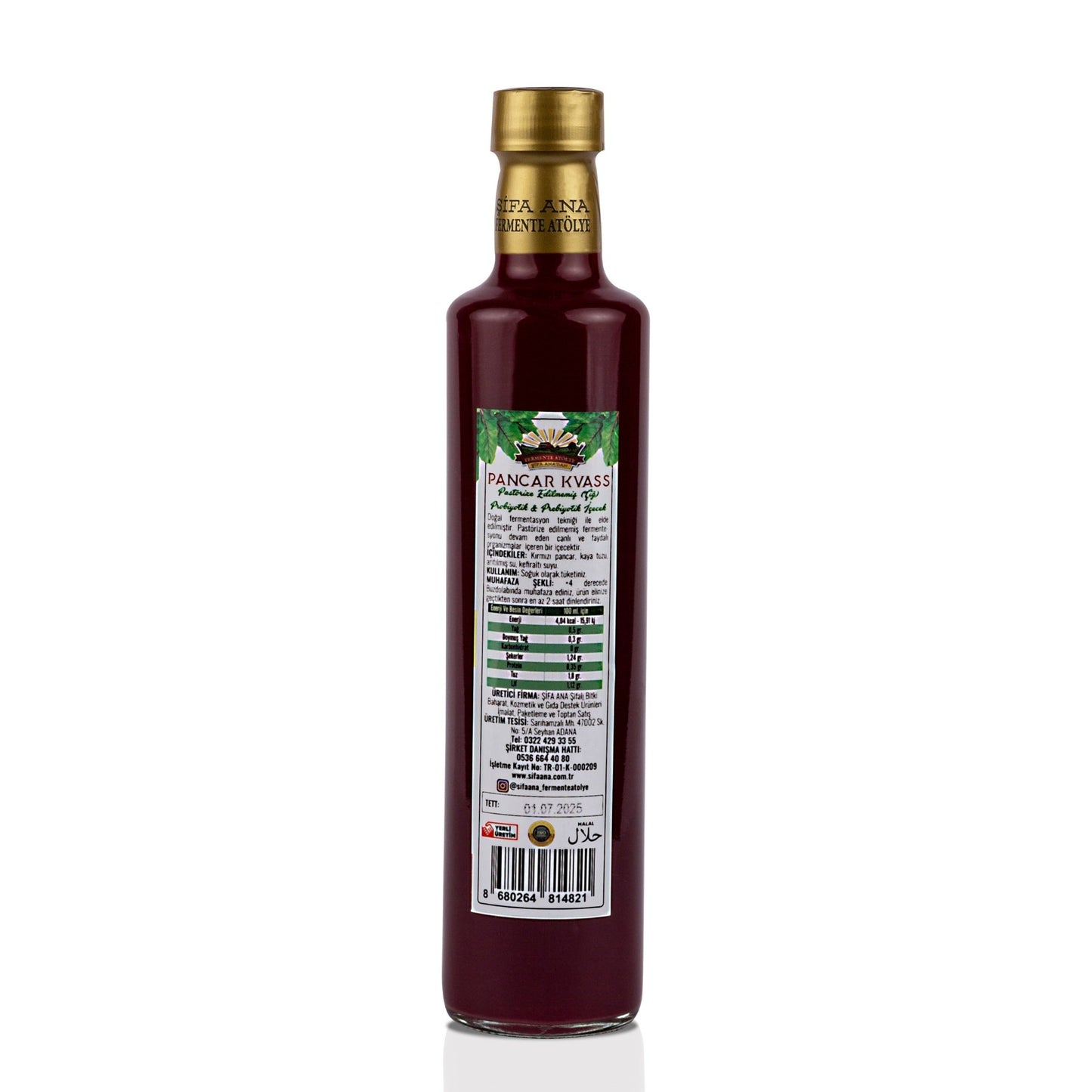 Pancar Kvass (500 ml.) Cam Şişede