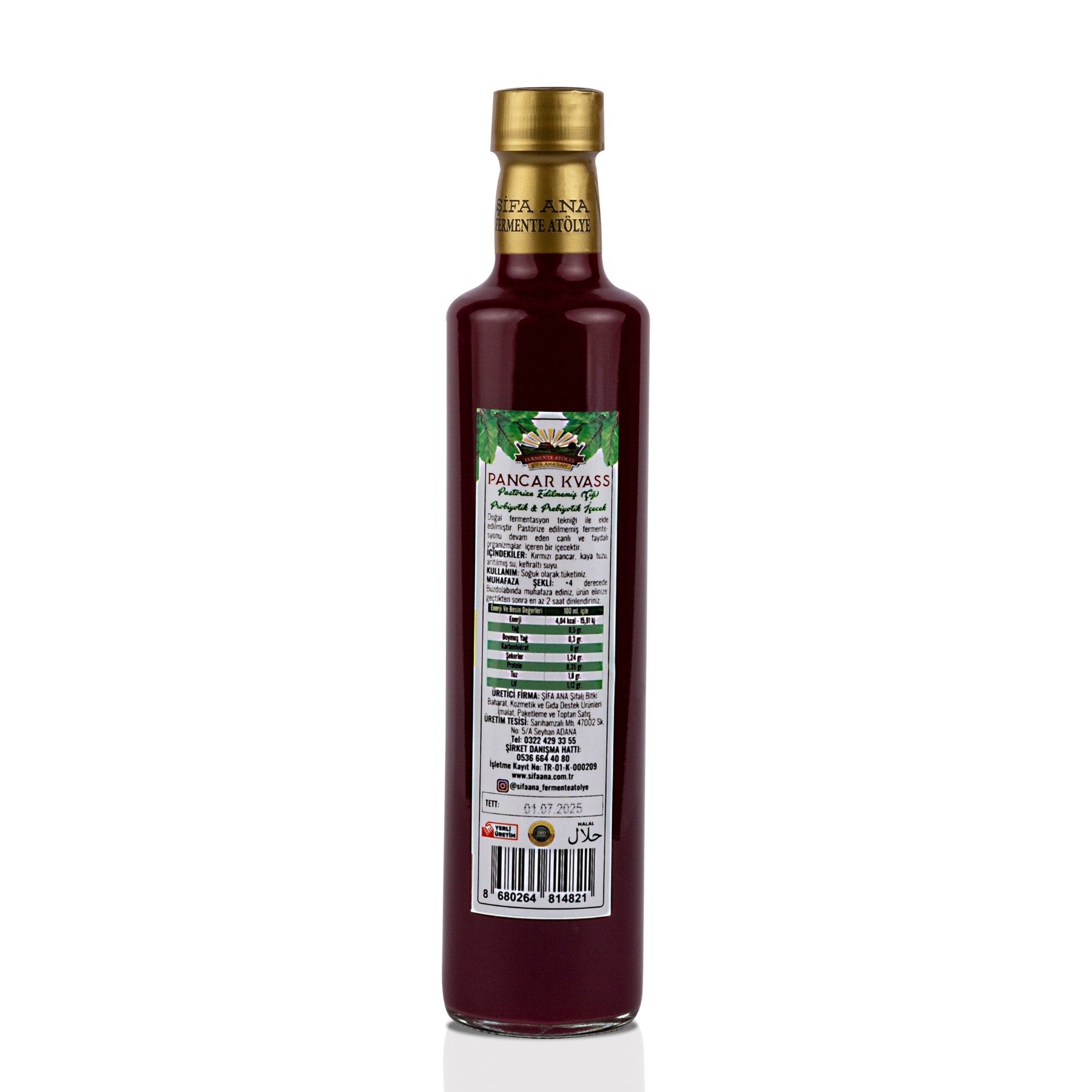 Pancar Kvass (500 ml.) Cam Şişede