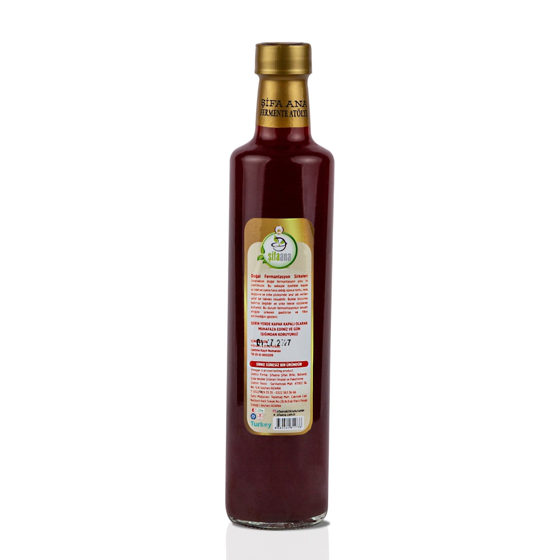 Hibiskuslu Elma Sirkesi (500 ml)