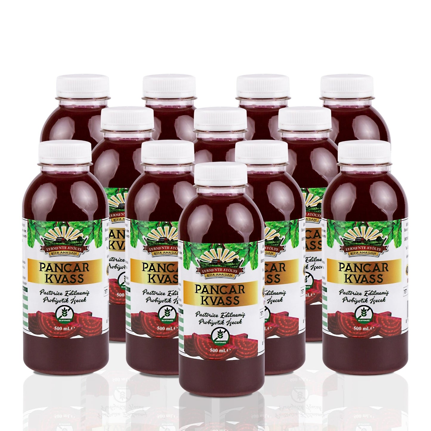12 Adet Pancar Kvass (500 ml.) (Pet Şişede)