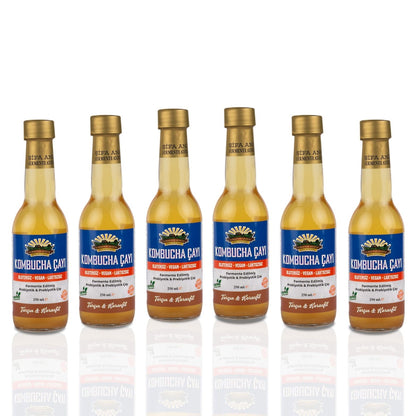 6 Adet Tarçın & Karanfil Kombucha (250ml.) Cam Şişede