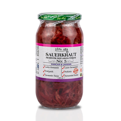 Sauerkraut (Ekşi Lahana Turşusu) No5 Pancarlı (1000cc.)