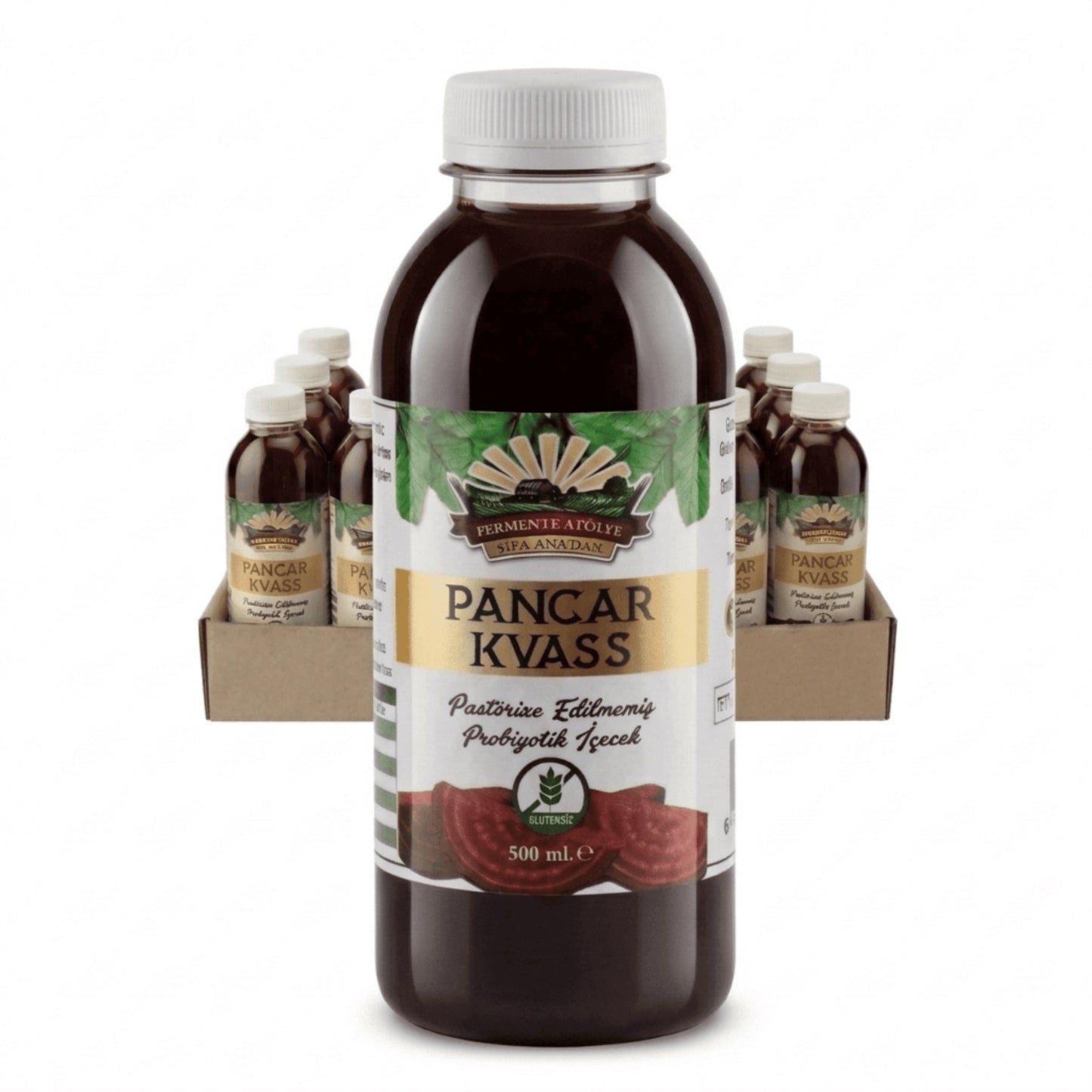 24 Adet Pancar Kvass (500 ml.) (Pet Şişede)