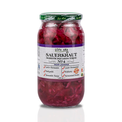 Sauerkraut (Ekşi Lahana Turşusu) No4 Mor Lahana (1000cc.)