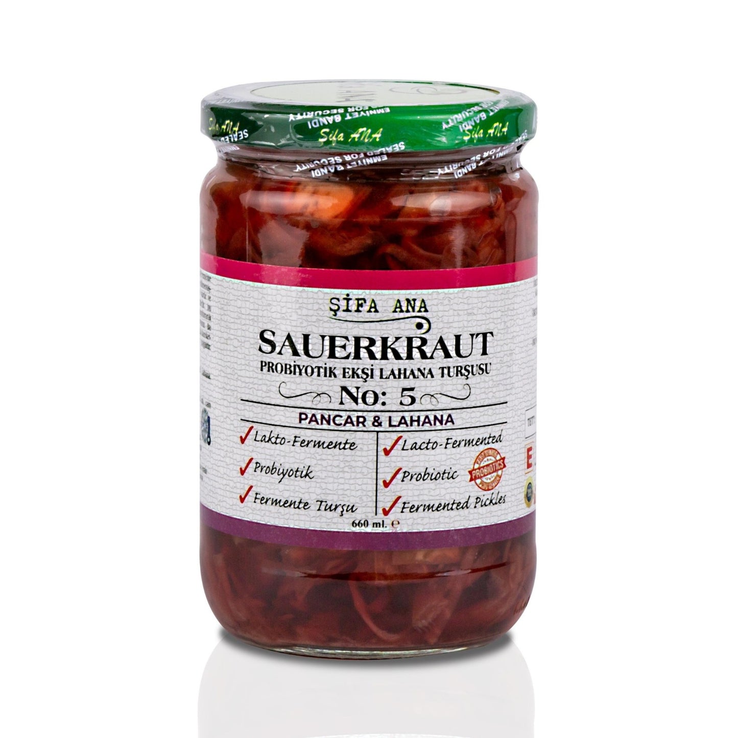 Sauerkraut (Ekşi Lahana Turşusu) No5 Pancarlı (660cc.)