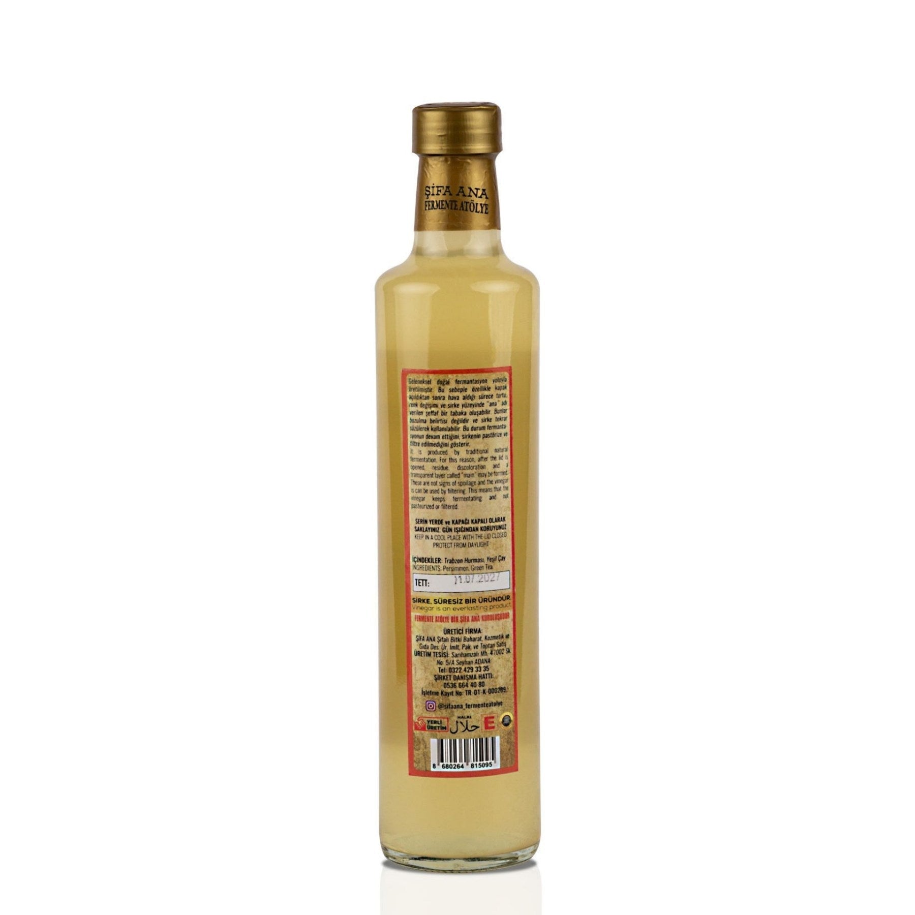 Trabzon Hurması Sirkesi (yeşil çaylı) 500 ml