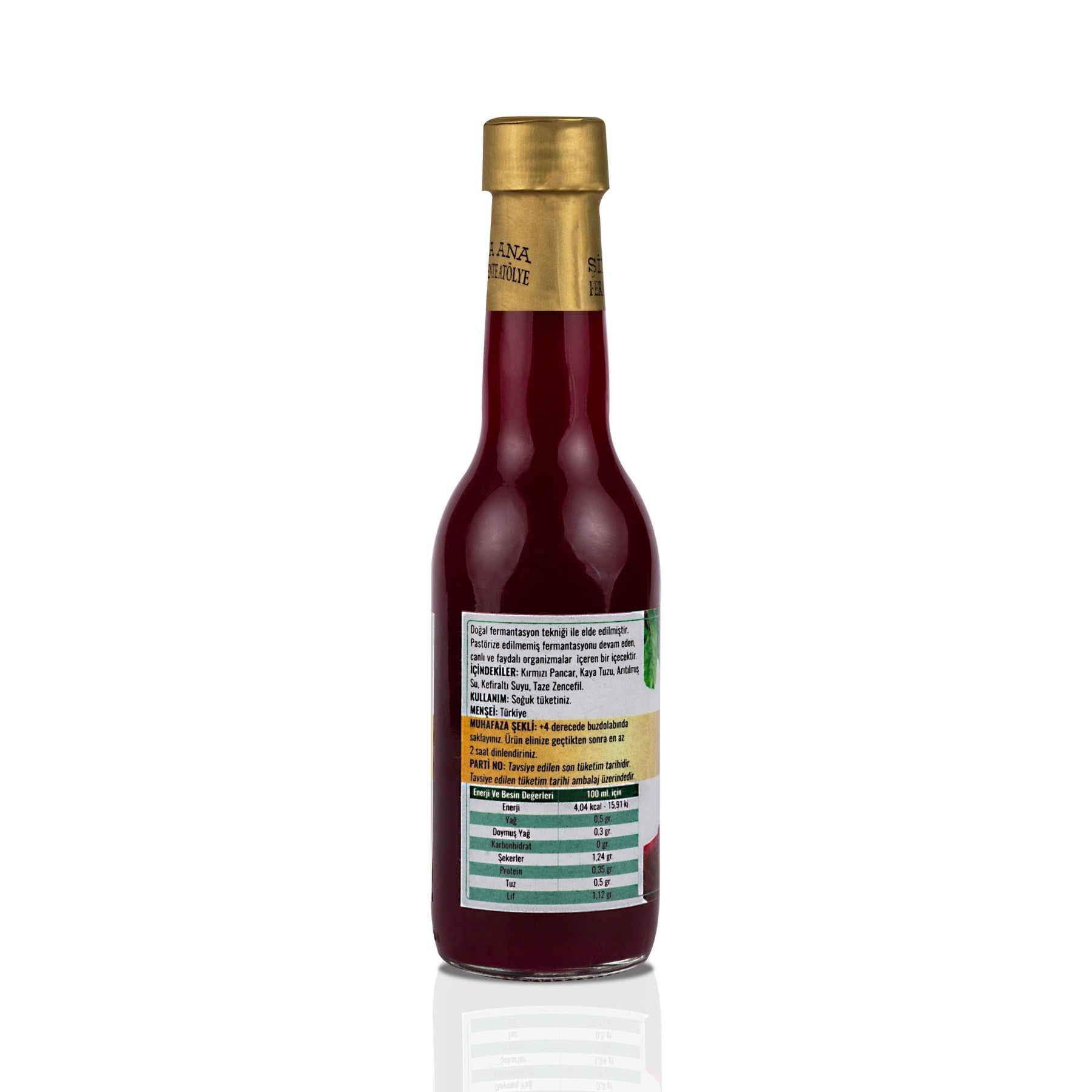 Zencefilli Pancar Kvass (250ml.) Cam Şişede