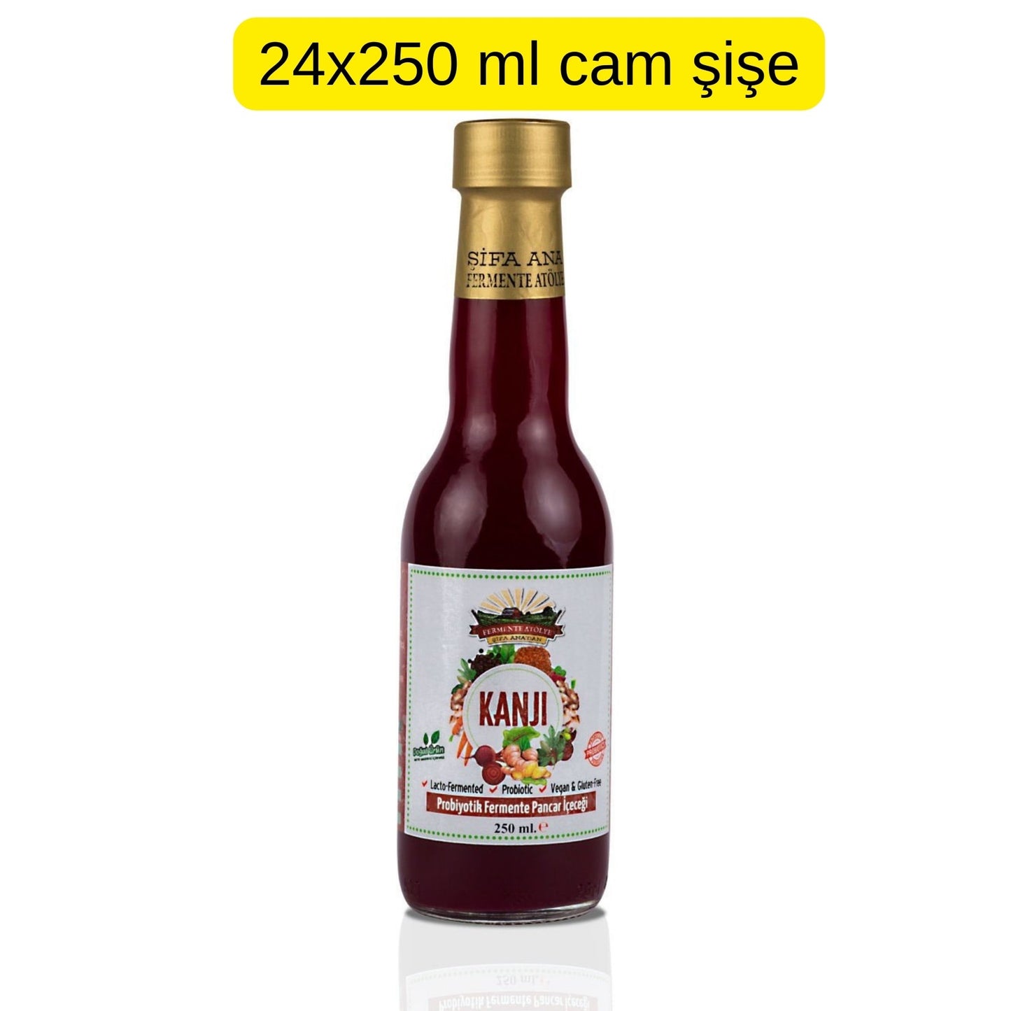 Pancar Kanji (250 ml.Cam şişe ) 24'lü Fırsat Paketi
