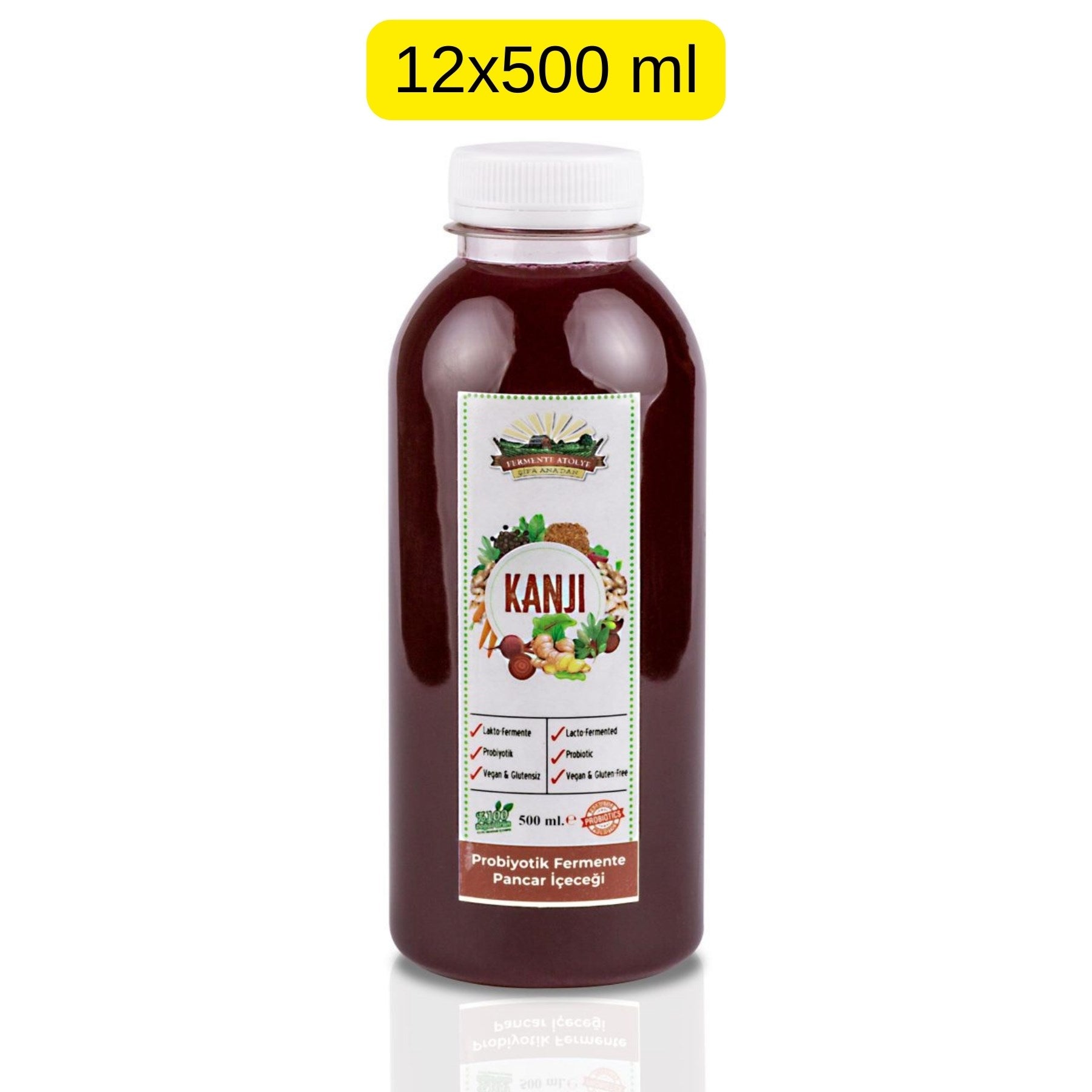 12 Adet Pancar Kanji (500 ml.) (Pet Şişede)