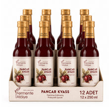 12 Adet Pancar Kvass (250ml.) Cam Şişede