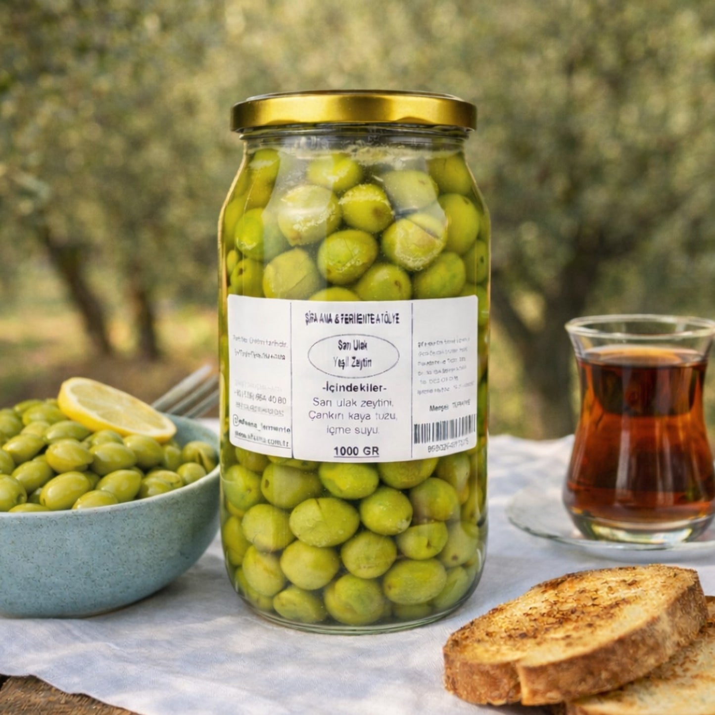 Sarı Ulak Yeşil Zeytin (Taş kırma) (1000CC)