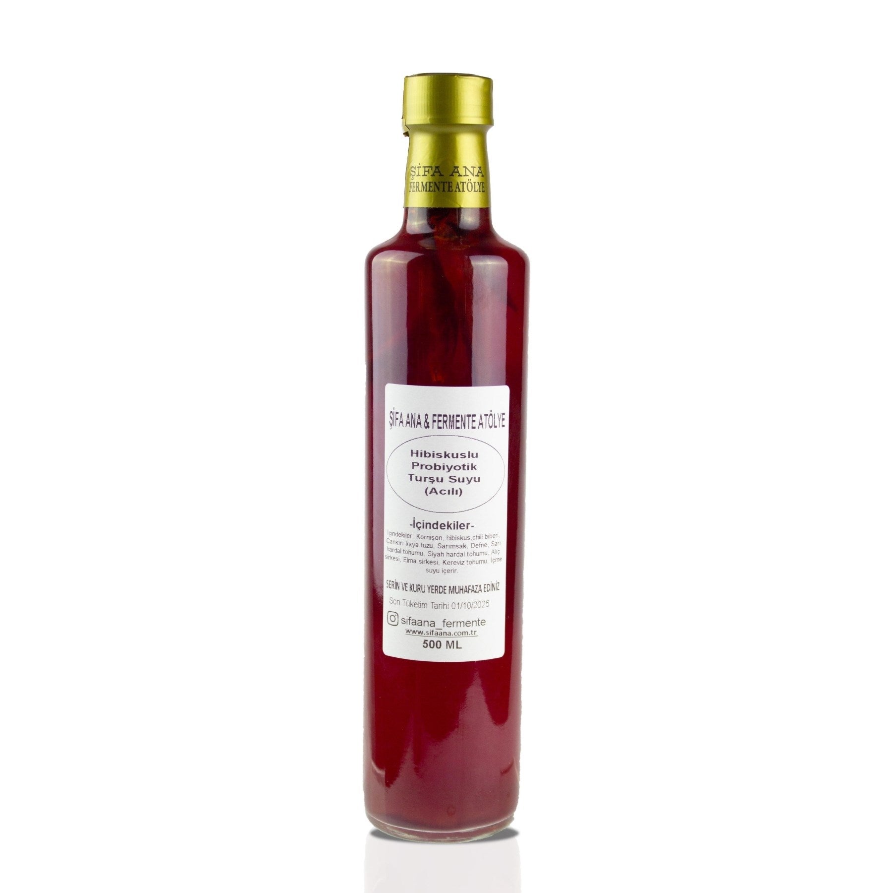 Acılı Probiyotik Hibiskuslu Turşu Suyu (500 ml.)
