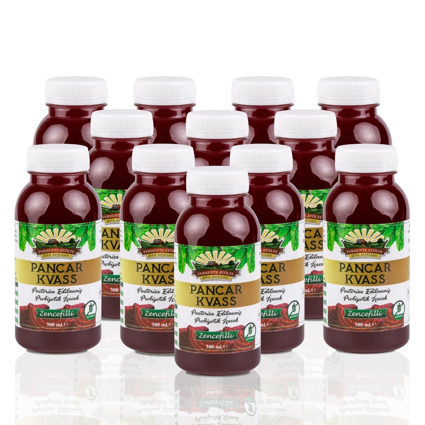 12 Adet Zencefilli Pancar Kvass (300ml.)