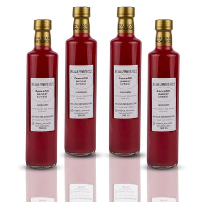 4 Adet Zencefilli Pancar Sirkesi (4x500 ml)