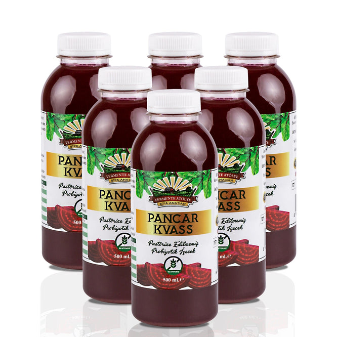 6 Adet Pancar Kvass (500 ml.) (Pet Şişede)