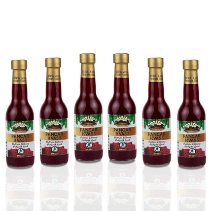 6 Adet Pancar Kvass (250ml.) Cam Şişede