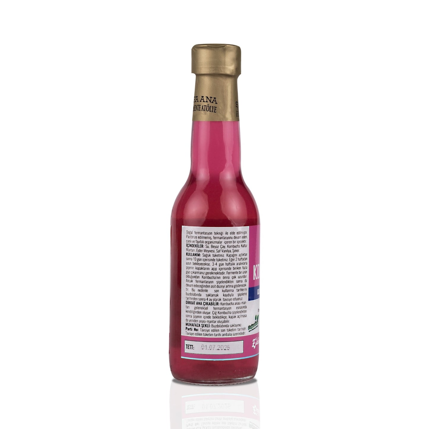 Ejder Meyveli & Vanilyalı Kombucha (250ml.) Cam Şişede