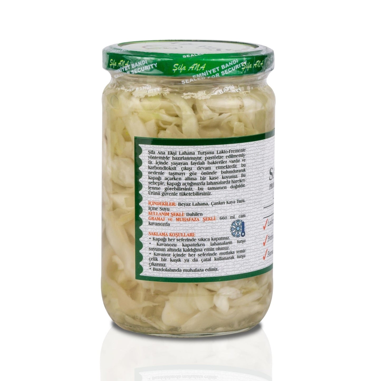 Sauerkraut (Ekşi Lahana Turşusu) No1 Sade (660cc.)