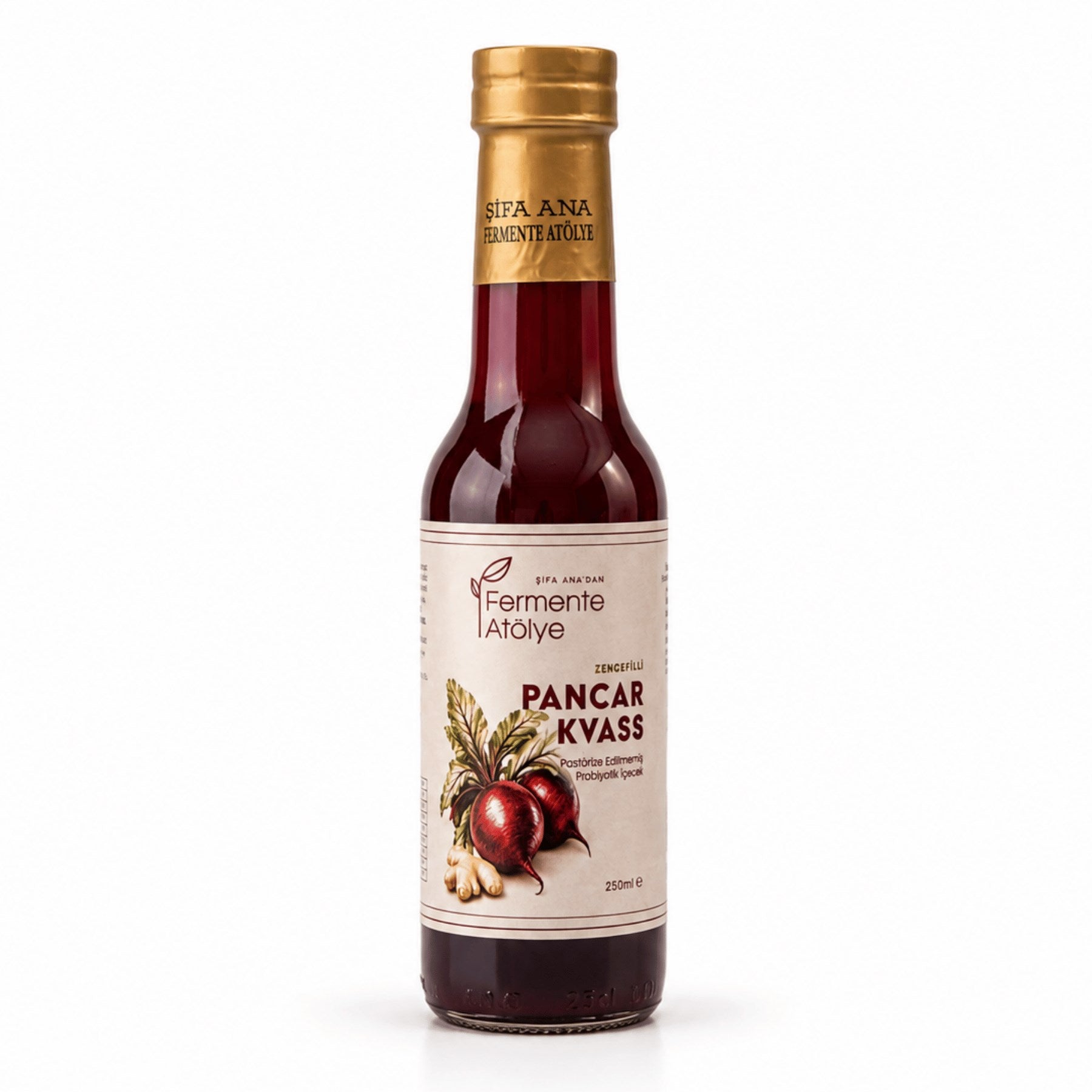 Zencefilli Pancar Kvass (250ml.) Cam Şişede