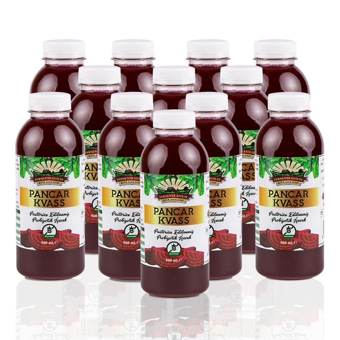 12 Adet Pancar Kvass (500 ml.) (Pet Şişede)
