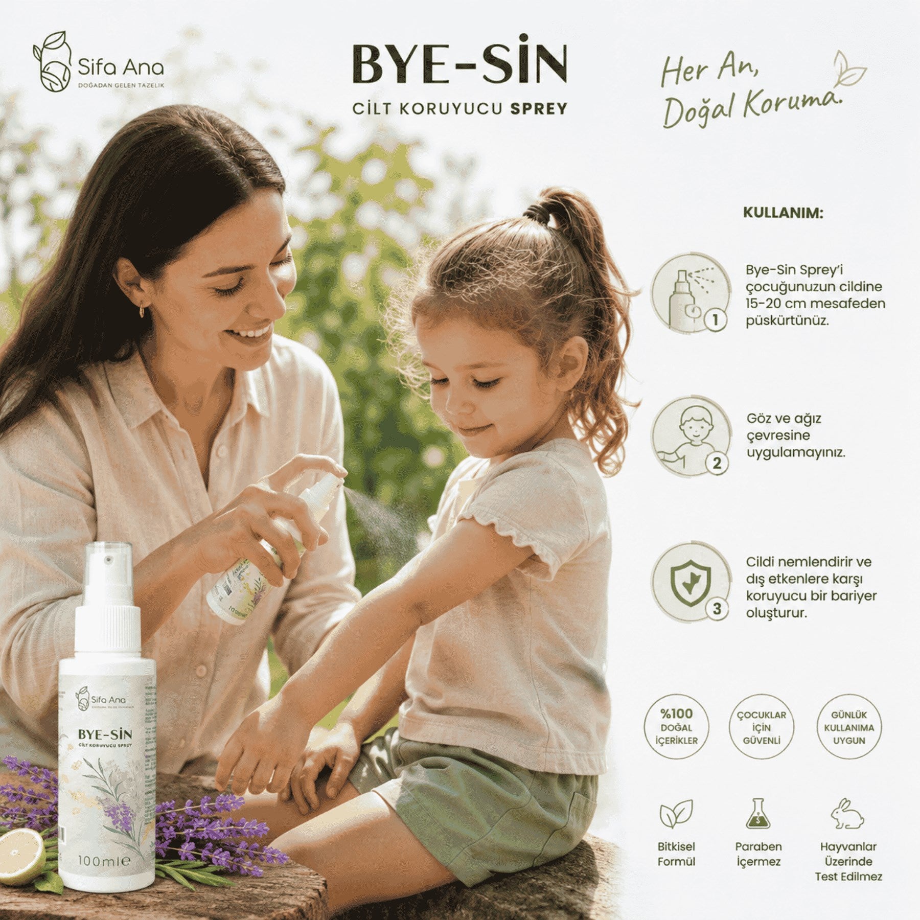 BYE-SİN 100 ML CİLT KORUYUCU SPREY