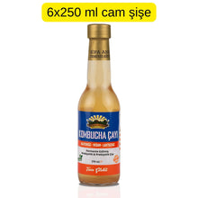 6 Adet Taze Çilekli Kombucha (250ml.) Cam Şişede