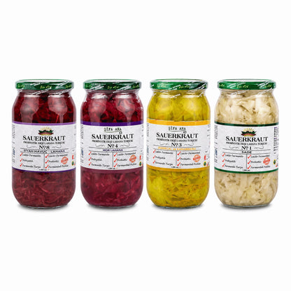 4 Adet Probiyotik Sauerkraut Turşu Çeşitleri (1000CC) No.3