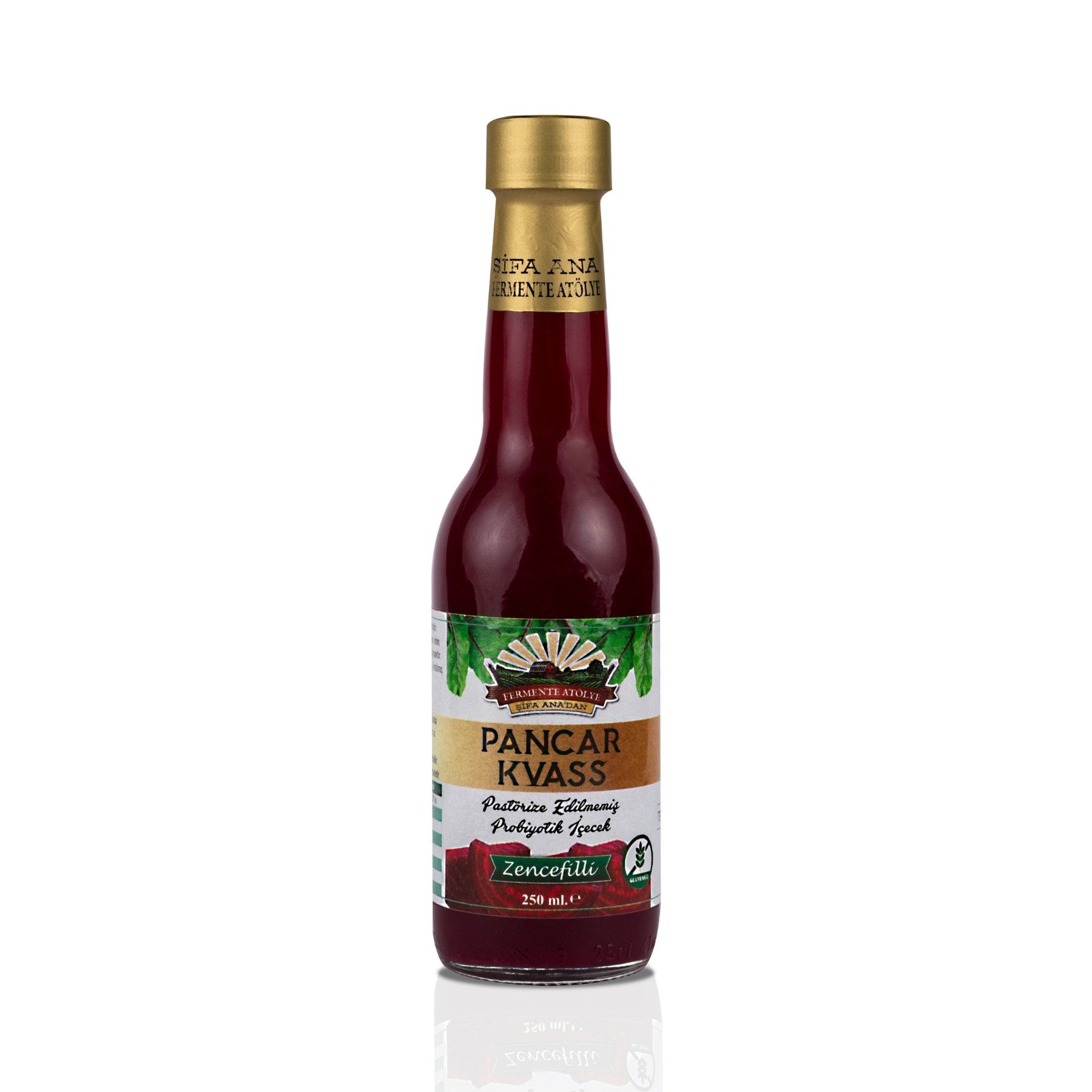 Zencefilli Pancar Kvass (250ml.) Cam Şişede