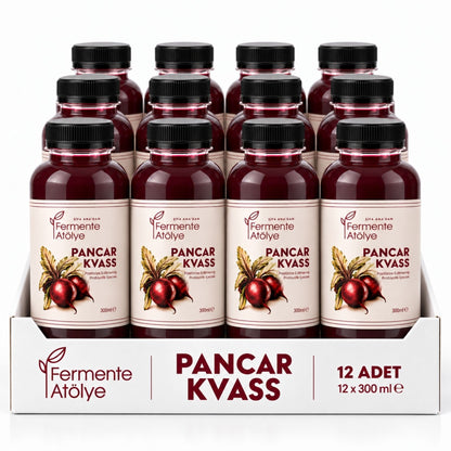 Pancar Kvass (300 ml.) 12'li Fırsat Paketi (Pet Şişede)