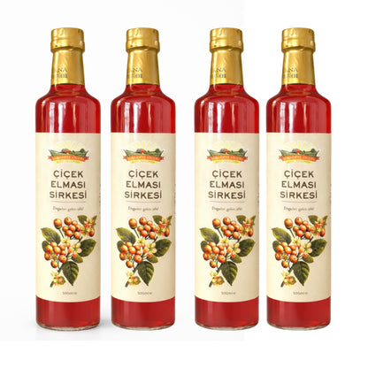 4 Adet Çiçek Elması Sirkesi (4x500 ml)