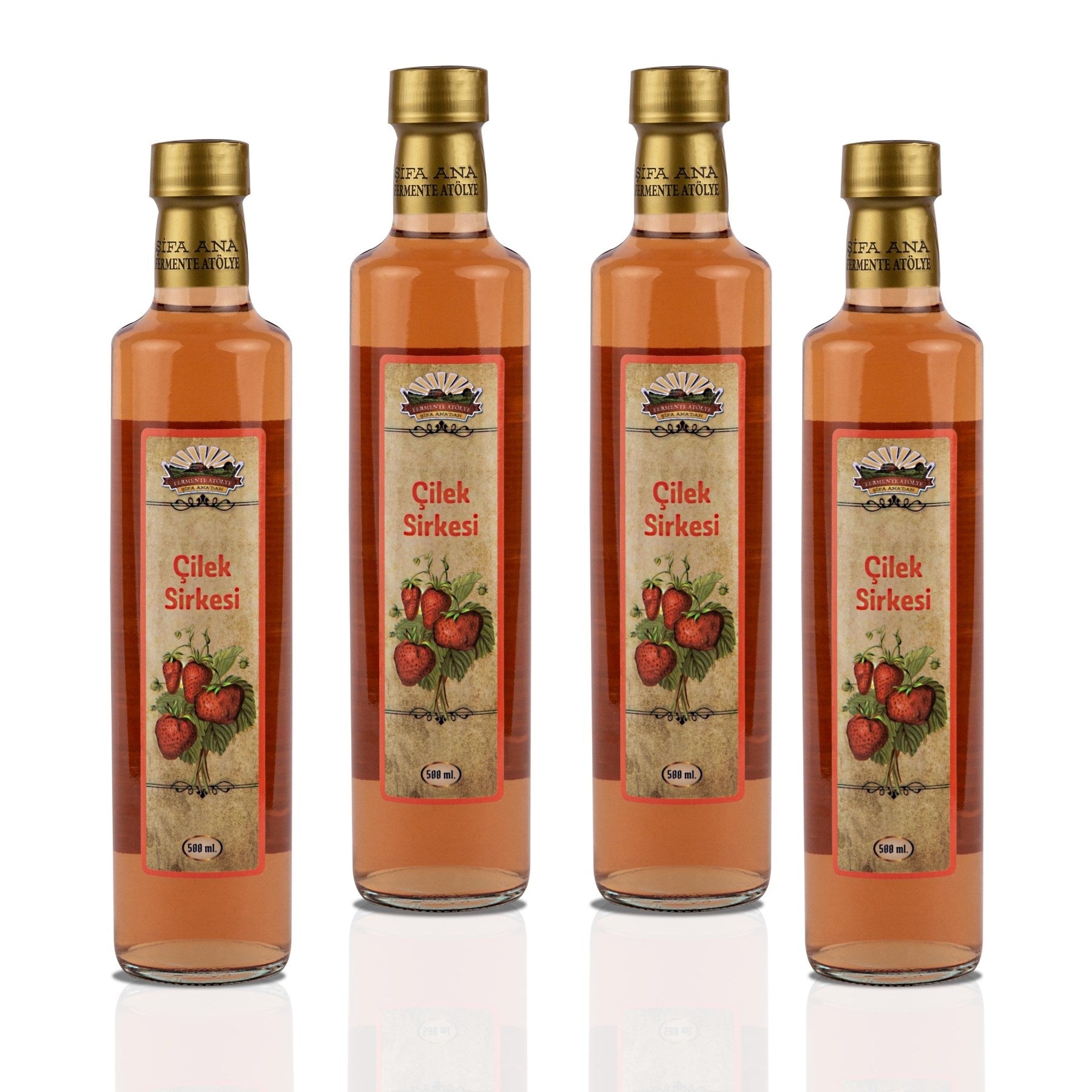 Çilek Sirkesi (4x500 ml)