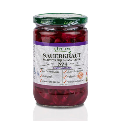 Sauerkraut (Ekşi Lahana Turşusu) No4 Mor Lahana (660cc.)