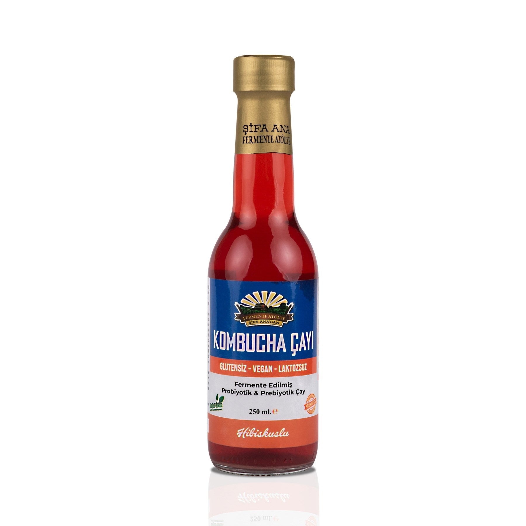 Hibiskuslu Kombucha (250ml.) Cam Şişede
