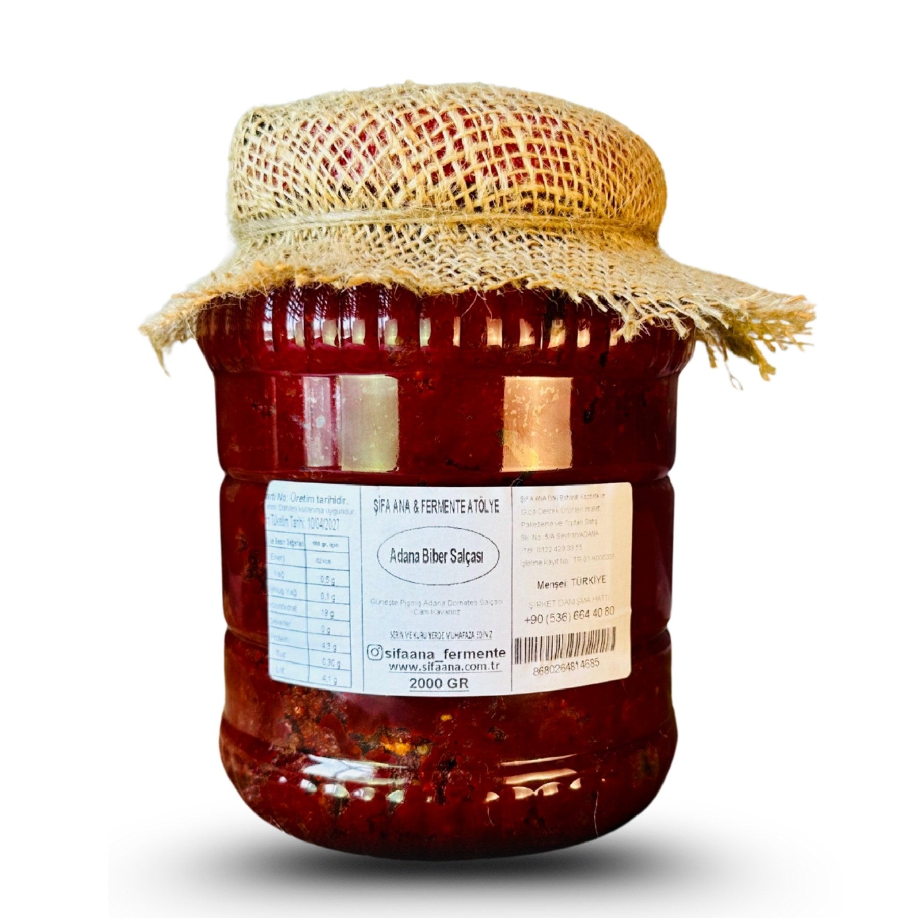 Adana Karaisalı Biber Salçası 2 kg 300 gr (Güneşte Pişmiş)