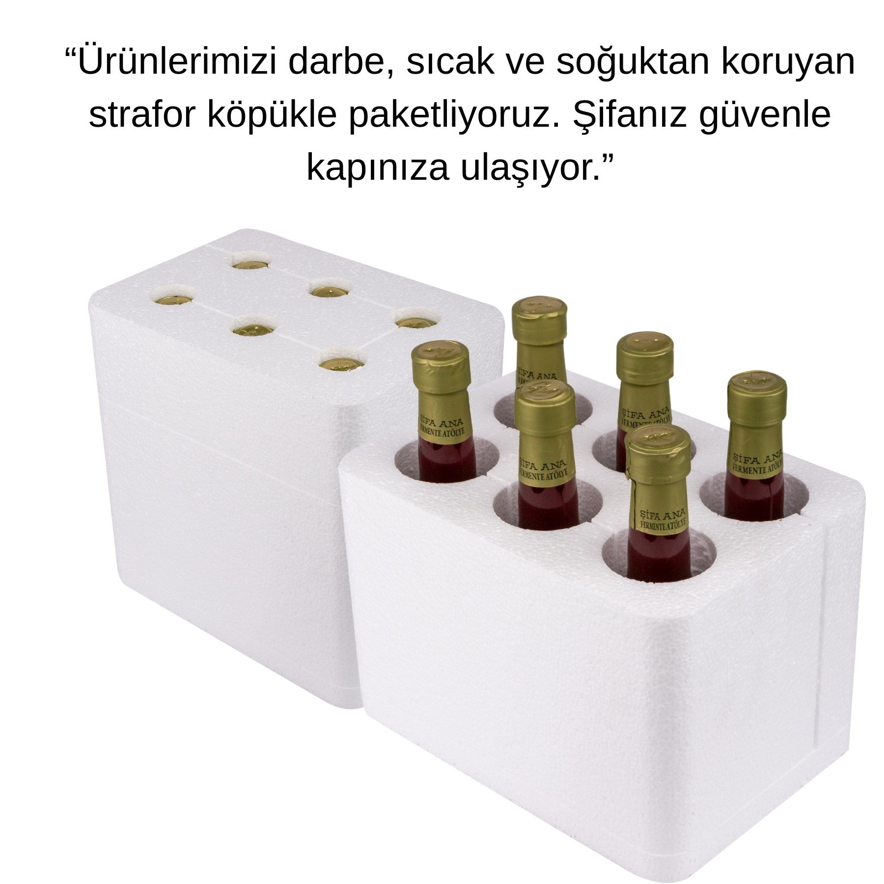 6 Adet Taze Çilekli Kombucha (250ml.) Cam Şişede
